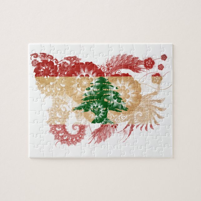 Lebanon Flag Jigsaw Puzzle (Horizontal)
