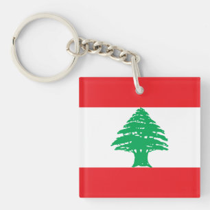 Lebanon Flag Key Ring