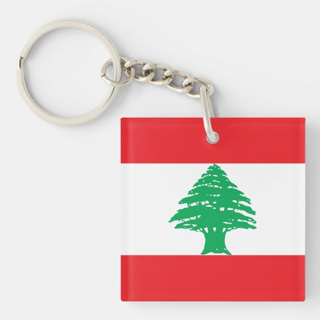 Lebanon Flag Key Ring (Front)