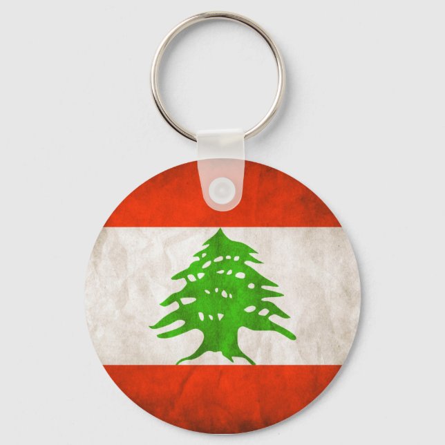 Lebanon Flag Keychain (Front)
