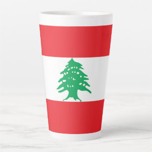Lebanon flag latte mug