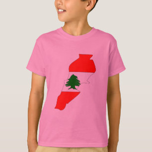 Lebanon flag map T-Shirt