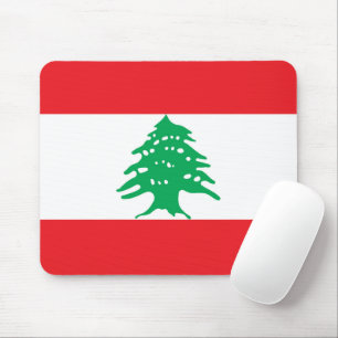 Lebanon flag mouse pad