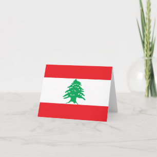 Lebanon flag note card