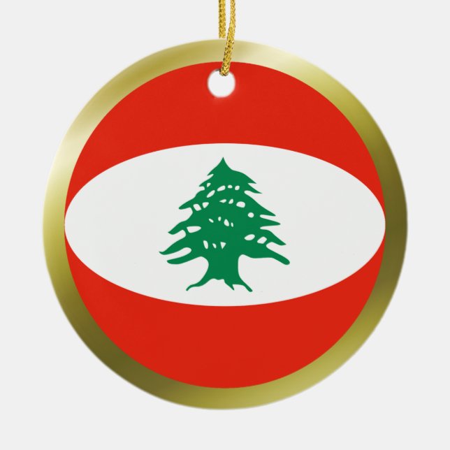 Lebanon Flag Ornament (Front)