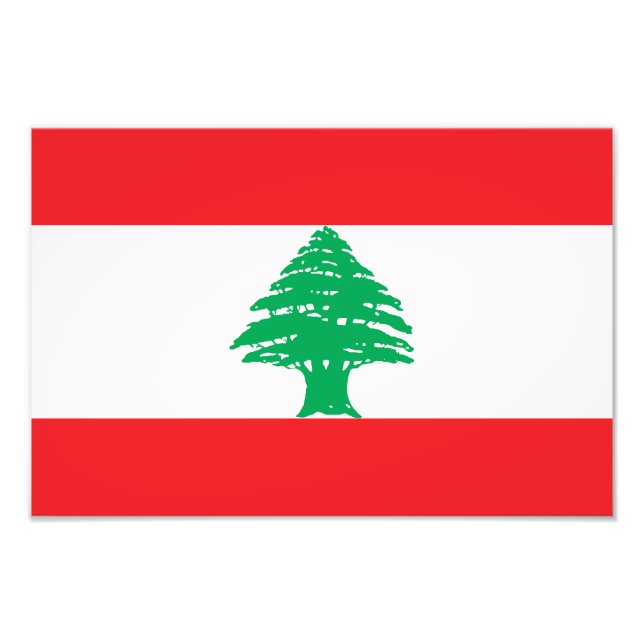 Lebanon Flag Photo Print (Front)