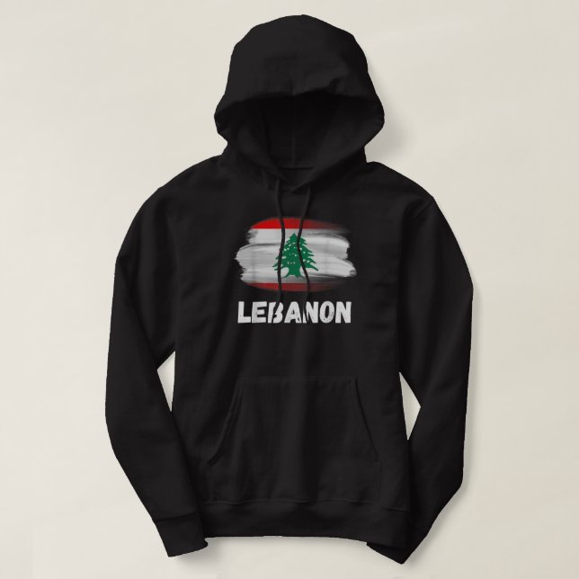 Lebanon Flag Pride Retro Lebanese Flag Family Matc Hoodie (Design Front)