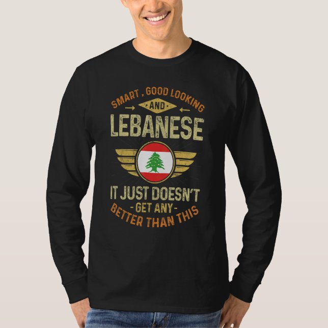 Lebanon Flag Proud Lebanese Men & Women T-Shirt (Front)