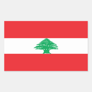 Lebanon Flag Rectangular Sticker