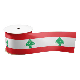 Lebanon Flag Satin Ribbon
