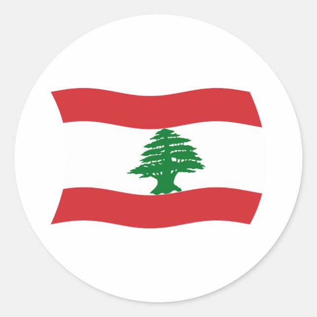 Lebanon Flag Sticker (Front)