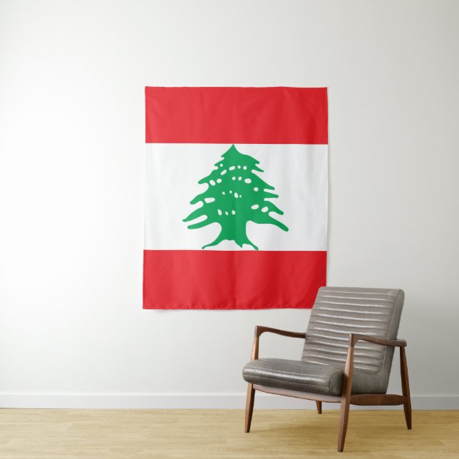 Lebanon flag tapestry (In Situ)