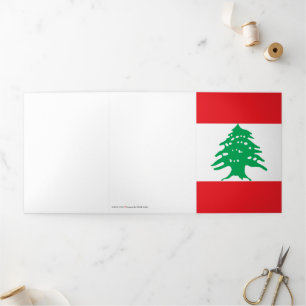 Lebanon flag Tri-Fold card