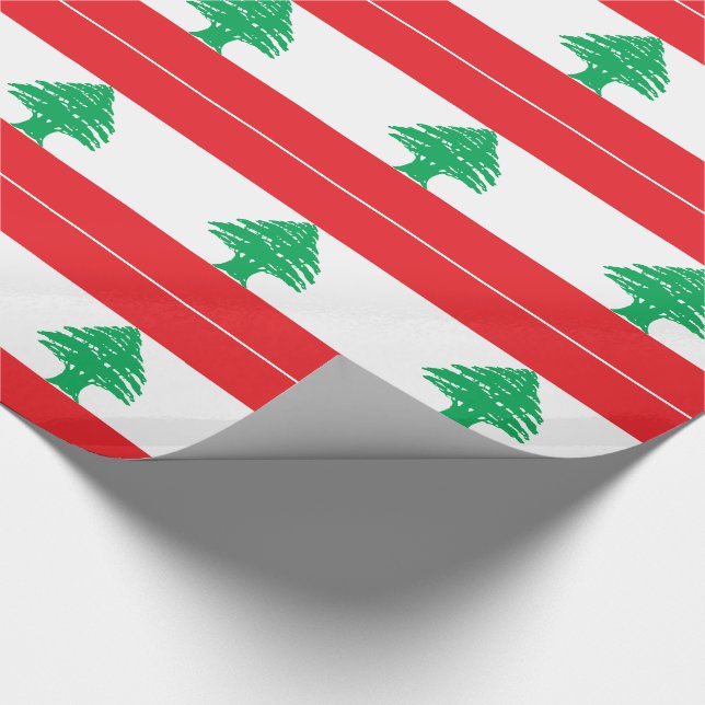 Lebanon Flag Wrapping Paper (Corner)