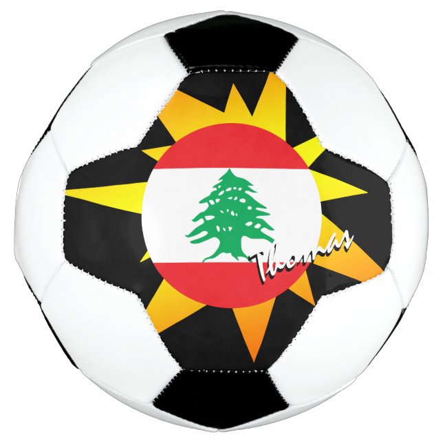 Lebanon Football & Lebanese Flag / BANG Soccer Ball (Front)