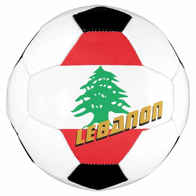 Lebanon Football & Lebanese Flag / Sport Soccer Ball (Front)