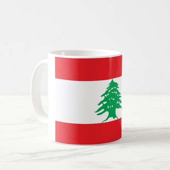 Lebanon (Lebanese) Flag Coffee Mug (Front Left)