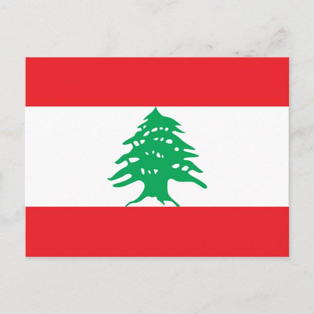 Lebanon (Lebanese) Flag Postcard (Front)