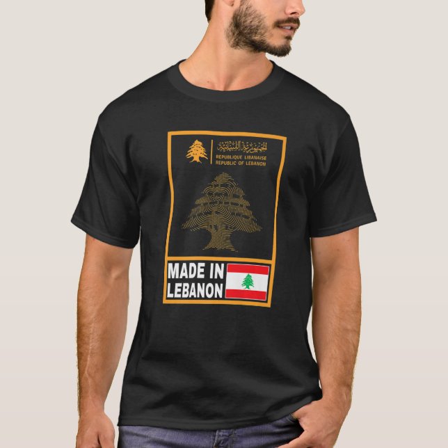 Lebanon Lebanon Passport Lebanon Flag T-Shirt (Front)