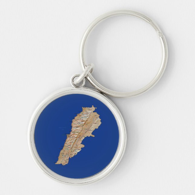 Lebanon Map Keychain (Front)