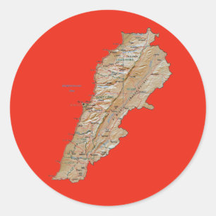 Lebanon Map Sticker
