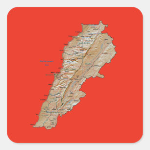 Lebanon Map Sticker