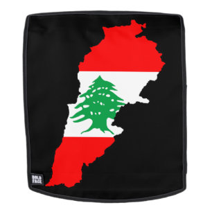 Lebanon Map with Flag Backpack