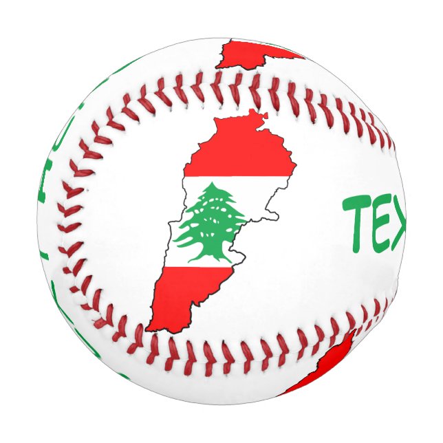 Lebanon Map with Flag Baseball (Front Left)