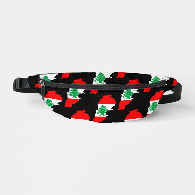 Lebanon Map with Flag Bum Bags (Front)