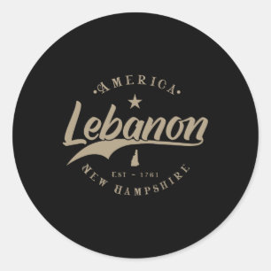 Lebanon New Hampshire Classic Round Sticker