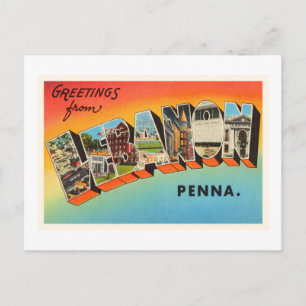 Lebanon Pennsylvania PA Vintage Travel Souvenir Postcard