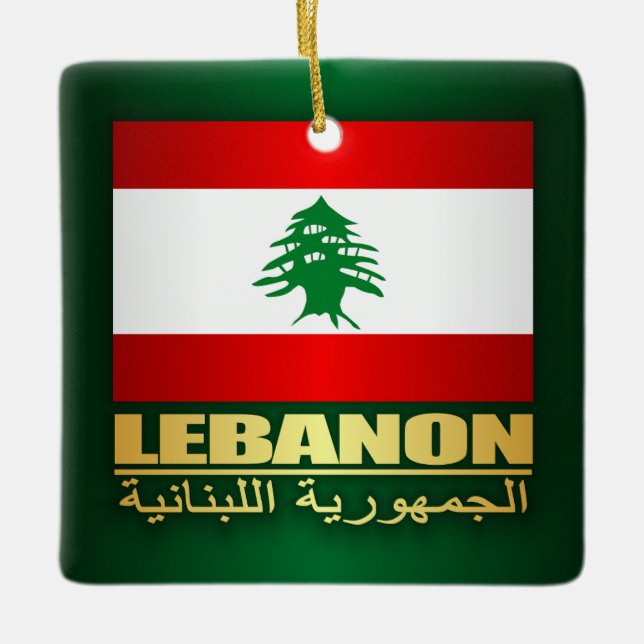 Lebanon Pride Ceramic Ornament (Front)