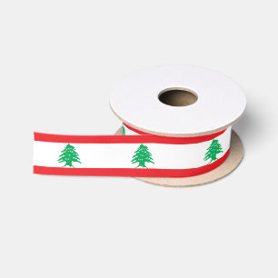 Lebanon Ribbon, patriotic Lebanese Flag Satin Ribbon