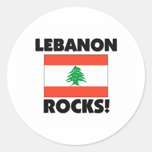 Lebanon Rocks Classic Round Sticker (Front)