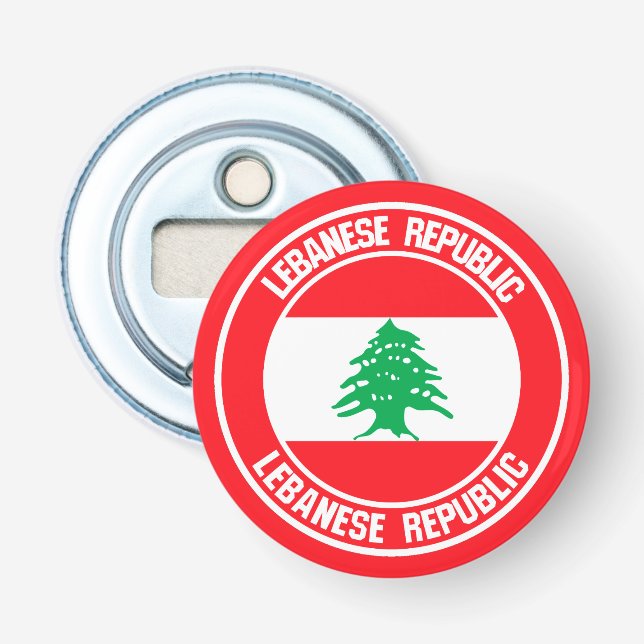 Lebanon Round Emblem Bottle Opener (Front)