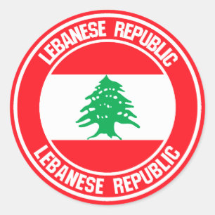 Lebanon Round Emblem Classic Round Sticker