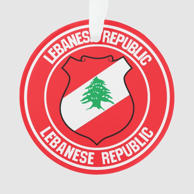 Lebanon Round Emblem Ornament (Front)