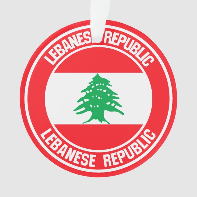 Lebanon Round Emblem Ornament (Front)