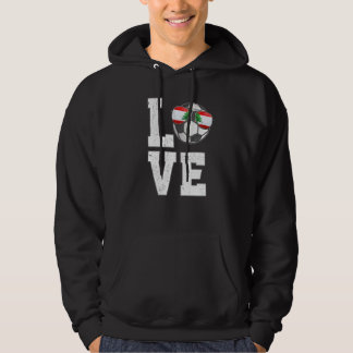 Lebanon Soccer Love Lebanese Fan Flag Hoodie