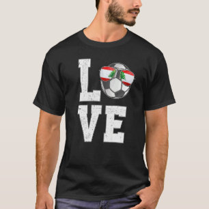 Lebanon Soccer Love Lebanese Fan Flag T-Shirt