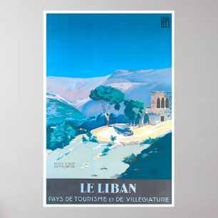 Lebanon Travel Poster Vintage Wall Art Home
