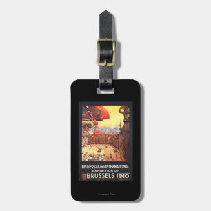 Lebaudy Airship with World Flags at Expo Luggage Tag