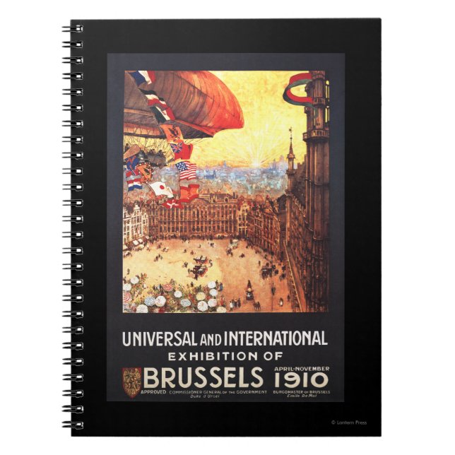 Lebaudy Airship with World Flags at Expo Notebook (Front)