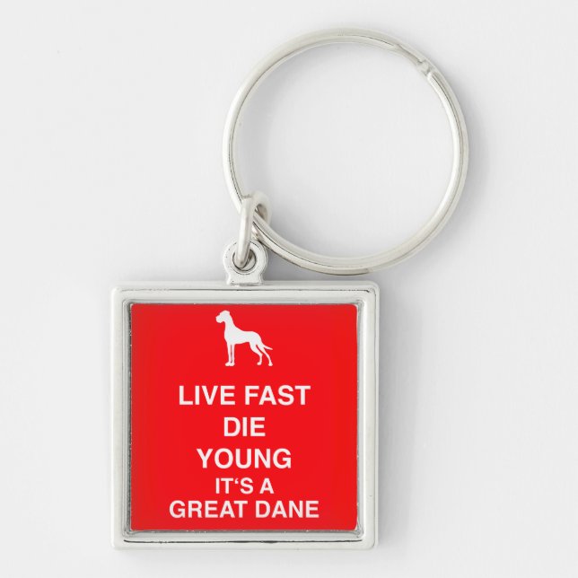 Lebe wie eine Dogge Key Ring (Front)