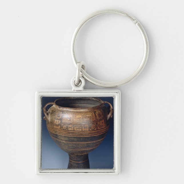 Lebes decorated with a geometric pattern key ring (Front)