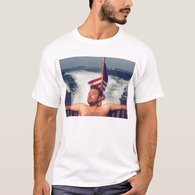 Lebo on boat T-Shirt (Front)