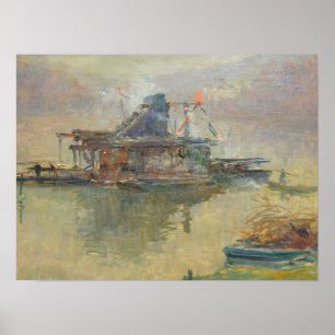 Lebourg - Dredger On The Seine Near Rouen Poster