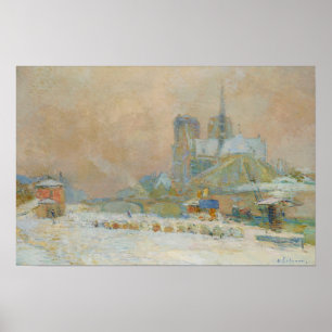 Lebourg - Notre Dame De Paris Seen From The Quai … Poster