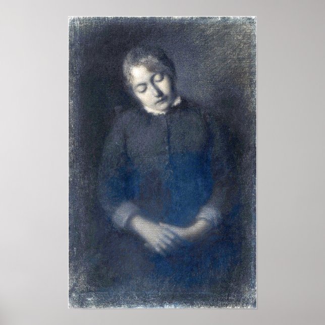 Lebourg - Portrait of the Artist's Wife Asleep Poster (Front)