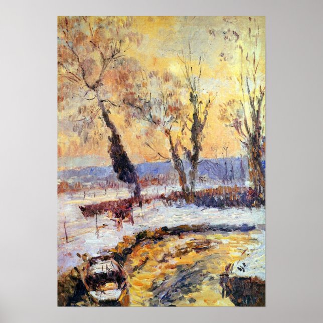 Lebourg - Snow At Sunset Poster (Front)